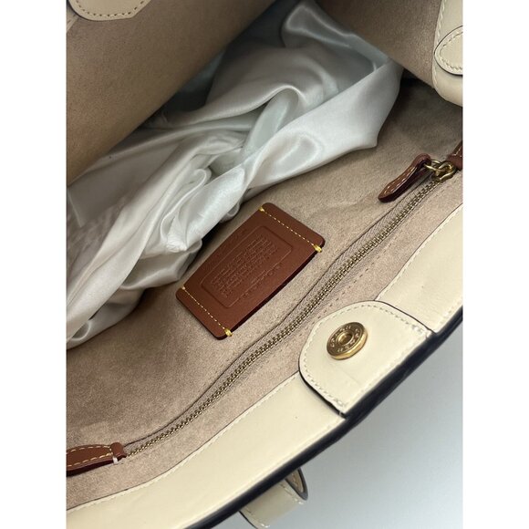 Coach Field Tote 30 Signature Jacquard Satchel Crossbody Missing Shoulder Strap - Picture 7 of 10